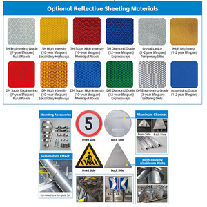 Señal de Tráfico de Aluminio Resistente a la Corrosión, Fácil de Instalar, Señal de Advertencia de Prohibido Giro a la Izquierda, Tamaño Personalizado, Reflectante, Impermeable para Exteriores - Product Image 5