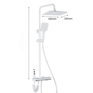 Soffioni <span class=keywords><strong>doccia</strong></span> lavorate <span class=keywords><strong>in</strong></span> ottone bagno Display digitale rubinetti da bagno caldo e freddo cielo stellato bianco <span class=keywords><strong>doccia</strong></span> Set - Product Image 4