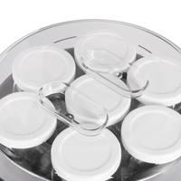 Yaourtière RAF American Standard 20W avec contrôle de température, 7 pots en verre, yaourtière domestique avec chauffage PTC