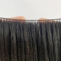 Vente en gros 100% extensions de cheveux de ligne de plumes humaines vierges chinoises Remy 200 brins 100 g une tête pour le tressage
