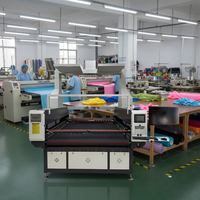 Machine de découpe laser CO2 numérique automatique à grande vision pour jouets en peluche avec tissu de sublimation et double tête