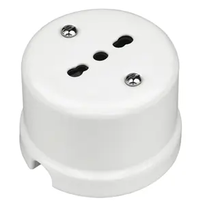 New Arrivals Porcelain Retro Wall Mounting Electric Italian Wall Socket for Indoor Decor