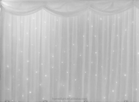 Rideau de lumières LED scintillantes blanches en forme d'étoiles pour décoration de toile de fond de fête de mariage féerique