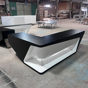 Foshan Fourniture d'usine Gestionnaire de cuisson en bois Bureau de direction Bureau de luxe Bureau noir <span class=keywords><strong>Table</strong></span> de travail à domicile - Product Image 4