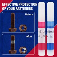 Colle de fixation filetée bleue 1ML 2ML 3ML pour boulons, écrous et vis – Adhésif polyvalent et durable contre la corrosion