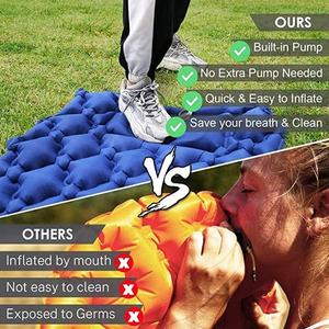 Colchoneta de Camping Autoinflable de Nailon 40D con Almohada, Colchoneta Impermeable para <span class=keywords><strong>Dormir</strong></span>, Colchoneta <span class=keywords><strong>Inflable</strong></span> Compacta, Colchoneta Ultraligera para Camping - Product Image 4