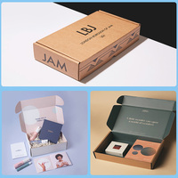 Boîte d'expédition rectangulaire en carton ondulé recyclé avec logo personnalisé, vernie, pour rangement pratique et emballage de chaussettes, écologique