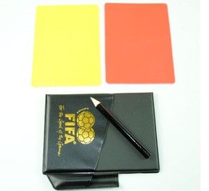 Trọng tài thẻ thiết lập với còi thẻ màu Đỏ Thẻ vàng scorebook bút chì cho bóng đá bóng rổ trường thể thao - Product Image 4