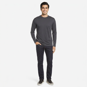 T-shirt à manches courtes pour homme, séchage rapide, col rond, en tissu non tissé 100 % coton, service OEM frontal, vente en gros, vierge, directement de l'usine - Product Image 1