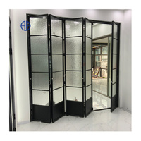 Porte française battante en aluminium et verre moderne de luxe, grande taille, qualité supérieure, pour villa