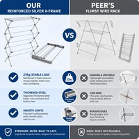 Séchoir à linge pliable, étendoir à vêtements pliable, séchoir à linge vertical intérieur/extérieur, porte-serviettes pour appartement et maison