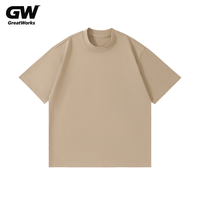 T-shirt d'été pour homme, style streetwear vintage délavé à l'acide, 240g, 100% coton, motif lettres personnalisé, style hip-hop, écologique