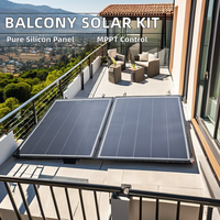 600W-1200W Système de panneau solaire pour balcon sur réseau Micro-onduleur Batterie au lithium Contrôleur MPPT pour usage domestique