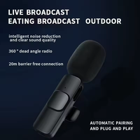 Portable K8 sans fil Mini micro omnidirectionnel Lavalier Microphone pour Studio Audio Vidéo Enregistrement TikTok Compatible Mini