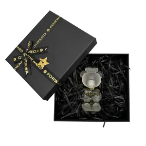 Boîte cadeau mystère personnalisée d'emballage de parfum d'huile de parfum de carton rigide noir de luxe pour parfum