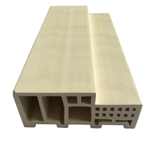 Belsonwpc hiện đại f-loại WPC khung cửa 45 độ góc cắt không thấm nước dập nổi bề mặt hoàn thiện cho nội thất khách sạn - Product Image 1