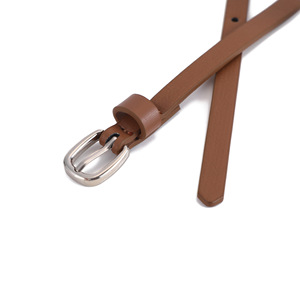 Cinturón de Cuero PU Marrón con Hebilla de Aleación, Ancho Regular, para Mujer, Uso Casual - Product Image 2