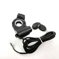 Clé de contact noire pour trottinette électrique – Pièce de rechange pour interrupteur d'alimentation, accessoires de réparation et de remplacement