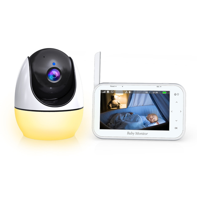 Wireless 1080p Resolution Baby Monitor Camera Night Vision Two-Way Audio Built-In Siren IP65 Waterproof 300M Transmission 4.3"