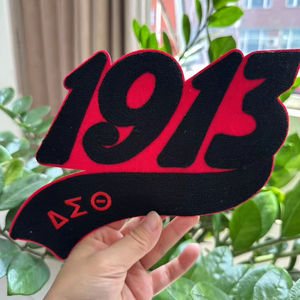 アイアンオンフラタニティとソロリティパッチオメガPsi Phiプリティガールデルタシールド刺繍ロゴパッチ - Product Image 1