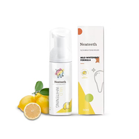Mousse dentifrice blanchissante à la menthe 50 ml sous marque privée pour soins dentaires quotidiens