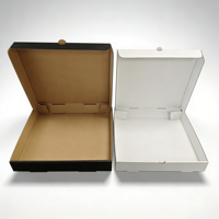 Boîte à pizza en carton ondulé écologique jetable de qualité alimentaire, recyclable, avec logo personnalisé imprimé, pour la vente en gros SP3920, idéale pour les restaurants à emporter