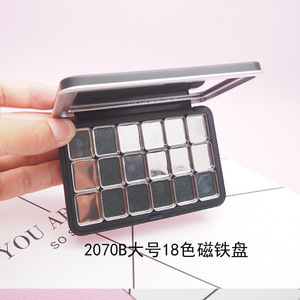 Eyeshadow Palette With Magnetic Mirror And Refillable Compartments For <b>Makeup</b> Storage And DIY Blush Highlighter Contouring - Product Image 4