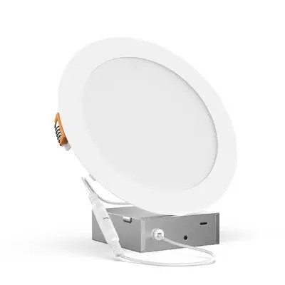 Round etl 4inch 9w 5cct ultra-thin slim led flat panel light potlight with junction box for north america canada