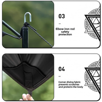 Tente de toit monocouche toutes saisons, résistante aux UV, en caoutchouc noir imperméable, pour l'arrière de voiture