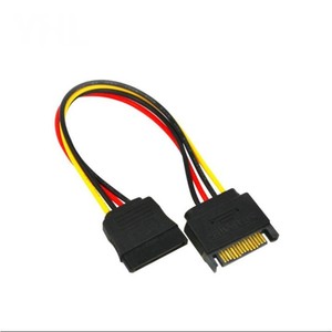 Cable de extensión de alimentación Sata de 20 cm, 15 pines, macho a hembra, para ordenador y PC - Product Image 1