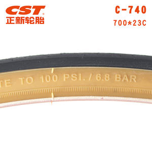 Neumático de bicicleta de carretera Cst Cheng Shin 700Cx23C con alambre de acero, flanco amarillo duradero para ciclismo - Product Image 3