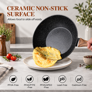 Non-Stick <b>Aluminum</b> Alloy Cookware Set with Oven & Microwave Safe <b>Pots</b> and Pans for Home Use - Product Image 5