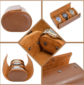 Watch Roll Case 3 Watch Storage and Organizer-Secure with <strong>Innovative</strong> Removable Pillows Solid Dividers Watch <strong>Jewelry</strong> Travel <strong>Box</strong> - Product Image 4