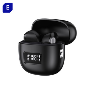 LB Earphone Stereo nirkabel In-Ear, Earphone olahraga Binaural tanpa kabel tampilan LED pengurang kebisingan Gaming 5G Mode pribadi