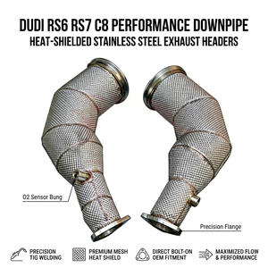 Vortex SS304 Heat Shield Front Pipes for Audi RS6 RS7 C8 4.0L V8 Twin Turbo EA825 Performance Racing Headers <b>Kit</b> - Product Image 1