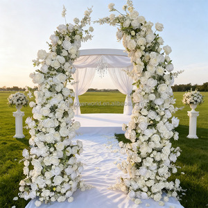 Forniture per Decorazioni Matrimoniali, Fiori Artificiali in Seta Bianca a Forma di Corno per Arco, per Eventi e Design Floreale - Product Image 1