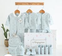 Vente en gros de vêtements pour bébés en coton 100% - Ensembles de 18 pièces - Boîte cadeau pour filles et garçons nouveau-nés - Mode printemps