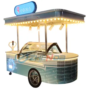 Mini chariot à crème glacée facile à déplacer et pratique à vendre chariot à café chariot à bonbons Offre Spéciale de rue américaine
