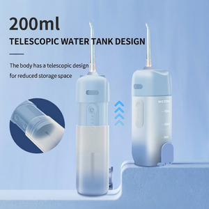 <span class=keywords><strong>Hydropulseur</strong></span> buccal électrique portable rechargeable avec réservoir d'eau rétractable de 200 ml et 4 buses pour appareils dentaires - Product Image 2