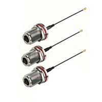 Connecteur femelle N Bulkhead avec joint torique pour câble U.FL UFL MHF1 MHF4 Mini 1.13mm pour module d'antenne de carte réseau sans fil PCIe WiFi