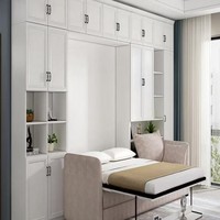 Fabrikpreis Modernes Verstellbares Murphy-Bett Klappbares Wandbett Tisch Anpassbarer Schreibtisch Bücherregal Schlafzimmermöbel Wohnzimmer Hotel