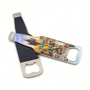 Factory Oem Bulk Foil Sticker Cap Souvenirs Customized Metallic Tin Shaped Magnetic Beer Bottle Opener <b>Fridge</b> Magnet - Product Image 3