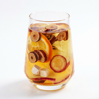 Sachets de thé mélangé OEM aux pommes séchées, hawthorn, oranges, poria et dattes rouges – Sachets individuels transparents pour la digestion et la santé