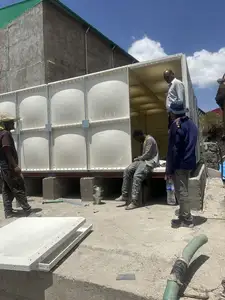 Высококачественный Стеклопластик GRP/FRP, большой размер, 50000 литровый эмалевый резервуар для хранения воды в сборе