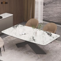 Intérieur Extérieur Mur Hôtels Salons Mobilier de restaurant Table de salle à manger contemporaine à base octogonale en stratifié