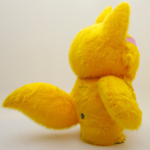 Costume de mascotte gonflable <span class=keywords><strong>géant</strong></span> en fourrure de loup pour événements d'exposition et cosplay d'anime, 2,2 m, pour adulte, vêtement gonflable grand loup - Product Image 4