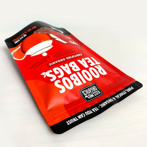 Matte Red Zipper <b>Bag</b> <b>Food</b> Packaging Pouches 150g Resealable <b>Bag</b> For Herbal Tea - Product Image 5