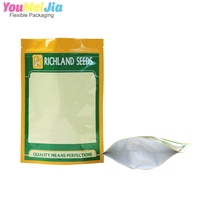 Sachets en aluminium en gros pour l'emballage de graines de sorgho et de sorgho du Soudan, avec fermeture éclair et fenêtre, sacs d'emballage en aluminium pour graines de plantes
