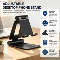 Support de téléphone et tablette pliable en alliage d'aluminium, multifonctionnel, pour diffusion en direct et visionnage de séries en continu
