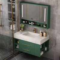 Nouveau style 40 pouces mur flottant 1 évier suspendu 2 tiroirs meubles de bain armoire de vanité de salle de bain